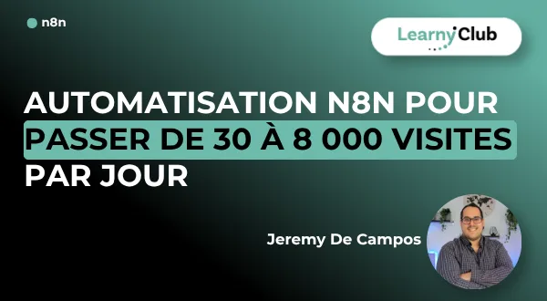 Automatisation n8n pour passer de 30 à 8 000 visites par jour