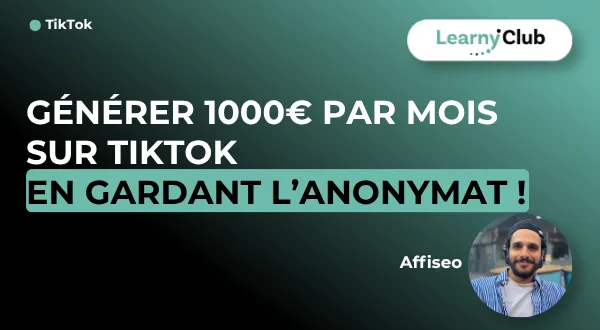 Générer 1000€ par mois sur Tiktok en gardant l'anonymat !